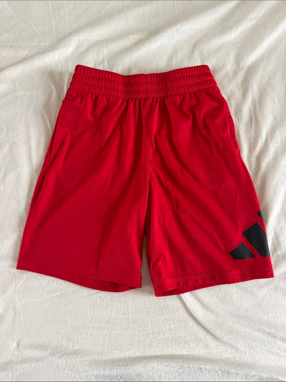 Adidas Boy’s Red Performance Athletic Shorts